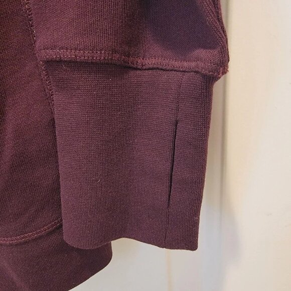 NWT Sweaty Betty AFTER CLASS Black-Cherry Purple Longline Sweatshirt Sz Small - Picture 4 of 9